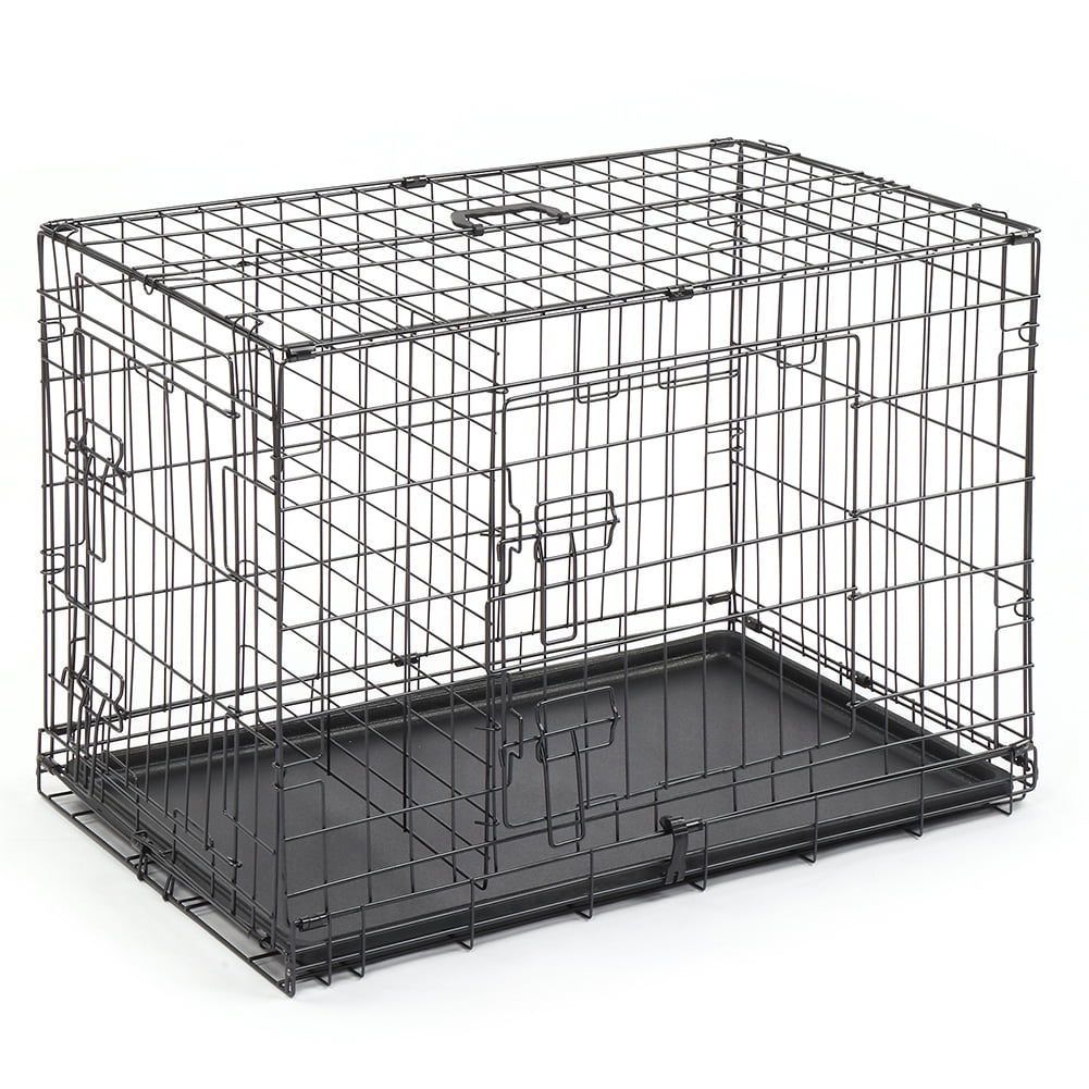 Kepooman Dog Crate Dog Cage Pet Crate for Large Dogs Folding Metal Pet Cage Double Door W/Divider Panel Indoor Outdoor Dog Kennel Leak-Proof Plastic Tray Wire Animal Cage (Black Dog Playpen, 30") Kepooman Dog Crate Dog Cage Pet Crate for Large Dogs Folding Metal Pet Cage Double Door W/Divider Panel Indoor Outdoor Dog Kennel Leak-Proof Plastic Tray Wire Animal Cage (Black Dog Playpen, 30")