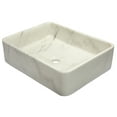 thumbnail image 4 of Thin Lip Rectangular Vessel Sink in Guanxi White Marble, 4 of 12