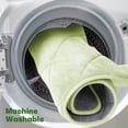 thumbnail image 6 of CHAKME Non Slip Machine Washable 5 Piece Bath Rug Set Memory Foam Ultra Absorbent Large 20"x46" & 32"x20" Long 24"x17" Small 18"x16" U Shape Contour 24"x20" Bathroom Mat Rustic Lattice green, 6 of 8