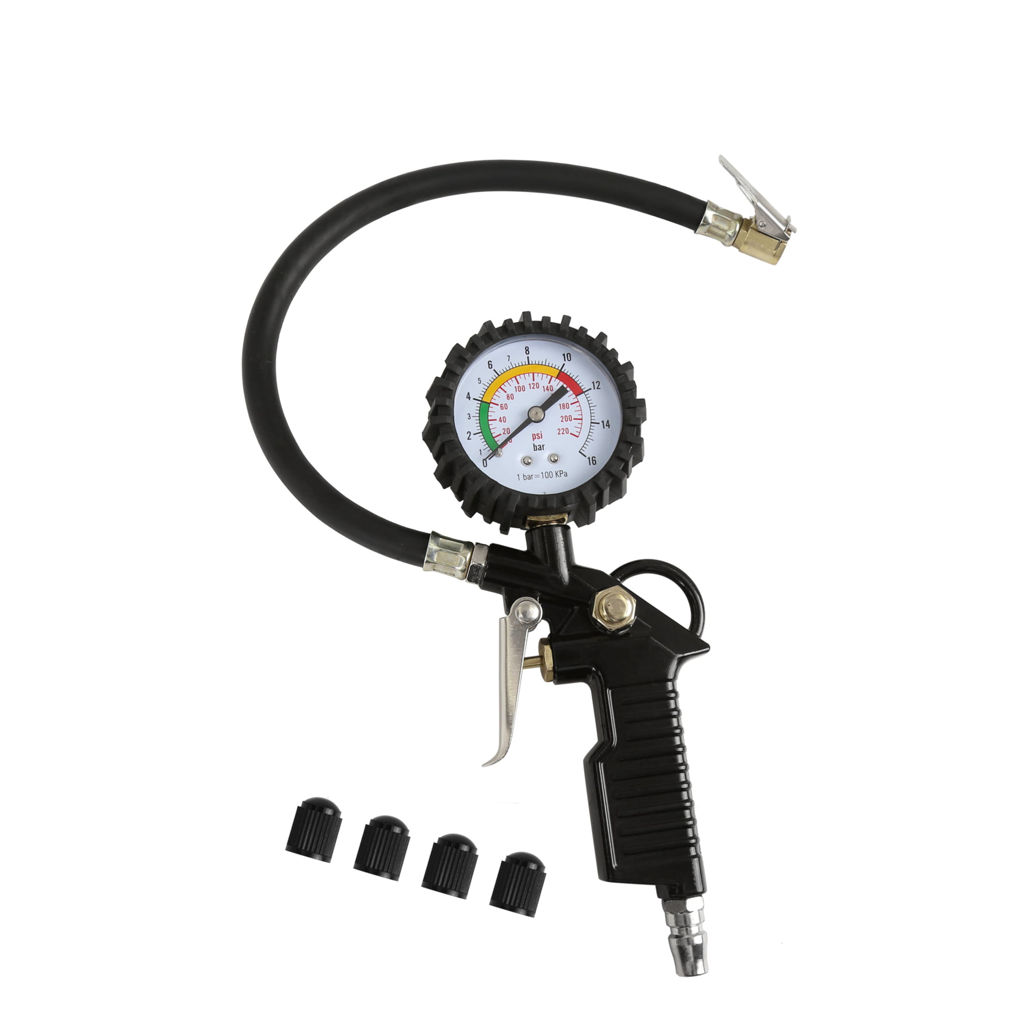 Details about   PNEUMICS PRO 220 PSI LOCK ON TIRE CHUCK INFLATOR WITH AIR PRESSURE GAUGE 