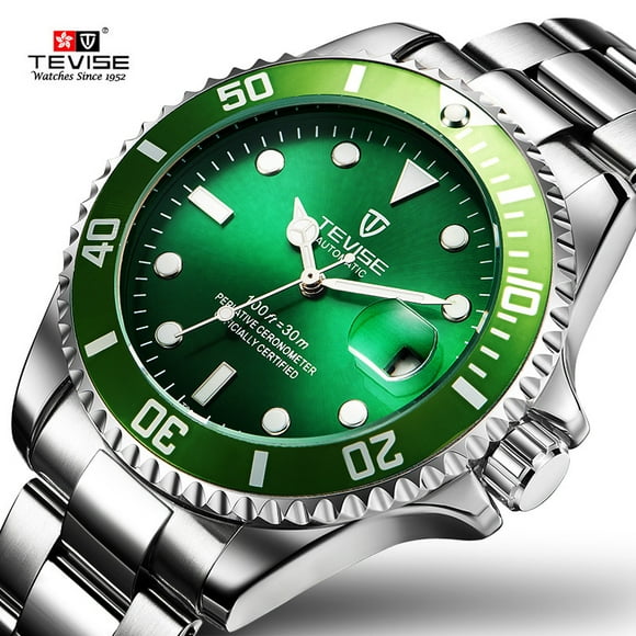 Tevise Classic Montre Quartz Homme Étanche Montres-Bracelets en Acier Inoxydable pour Hommes Relogio Masculino