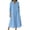 Light Blue, variant on Maxi Dresses for Women V Neck Three Quarter Sleeve Loose With Pockets Minimalist Casual Style For Home And Everyday Wear