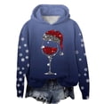thumbnail image 1 of WEAIXIMIUNG Chandails en Molleton d'Automne Graphiques pour Femmes Automne et Hiver Noël Rouge Verre Imprimé Col Rond Manches Longues Chandail à Capuchon Sport Décontracté (1), 1 of 4