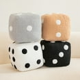 thumbnail image 3 of Funny Simulation Dice Pillow Cubic Cube Pendant Dolls Stuffed Soft Sofa Back Cushion Home (20cm/7.8 Inch),Black, 3 of 6