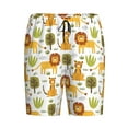 thumbnail image 4 of Wukai Tiger Lion Men’s Short Pajama Pants With Pockets Soft Sleep Pj Shorts for Men-X-Large, 4 of 6