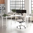 thumbnail image 4 of Hustle 72W x 30D Computer Desk with Metal Legs in White - Engineered Wood, 4 of 7