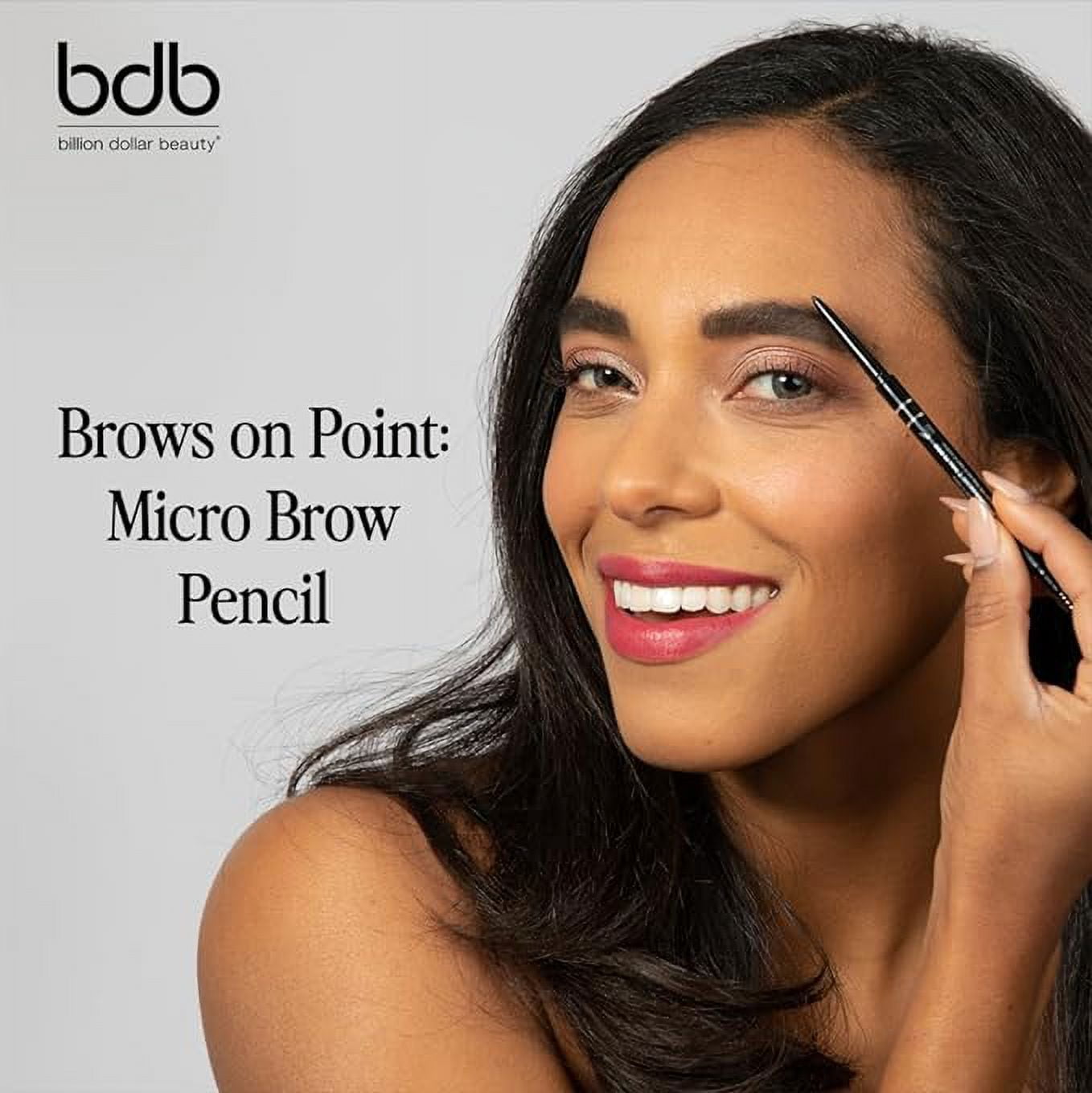 bdb On-Point Waterproof Micro Eyebrow Pencil - Taupe, 2-Pack, Self-Sharpening Tip, Natural Blendable Lines