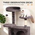 thumbnail image 3 of XF XINFENG 54in Cat Tree Tower Playhouse Multi-Level Pet/Cat Cozy Condo Furniture for Indoor Cats with Scratching Posts Stand House, Purple, 3 of 10