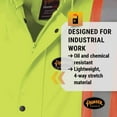 thumbnail image 5 of Pioneer Waterproof FR Oil & Chemical Resistant Rain Work Safety Jacket - Hi-Vis Lightweight Coat  Yellow/Green, 2XL, 5 of 9
