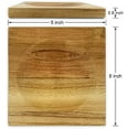 thumbnail image 2 of Mezzaluna Cutting Board Bowl, Ulu Chopping Bowl, Concave Cutting Board, Wooden Bowl for Mincing Vegetables, Acacia Wood Cutting Block with Hollow Center 8" x 8" (Without Knives) - CXD00, 2 of 6