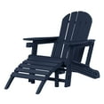 thumbnail image 3 of WestinTrends Azura No-Tools Outdoor HDPE Patio Adirondack Chair with Patio Ottoman, Navy Blue, 3 of 15