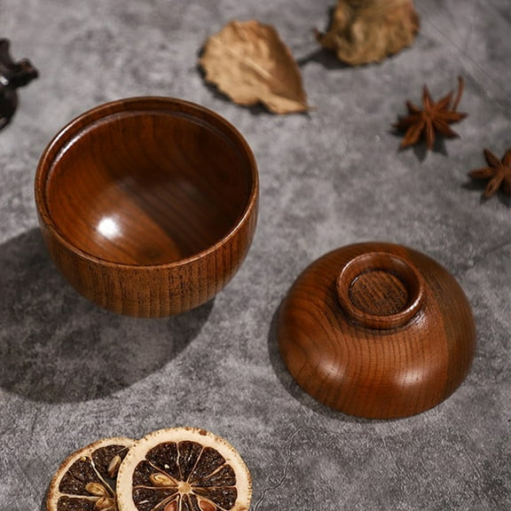 WORGEOUS Serving Bowl with Lid Wooden Bowl with Lid Wood 1Pcs