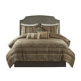 thumbnail image 6 of Noaman 7-Piece Jacquard Comforter Set Brown/Gold California King - Luxury Bedding Collection with Decorative Pillows & Bed Skirt, 6 of 14