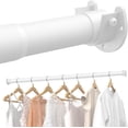 thumbnail image 3 of PACK Closet Rods for Hanging Clothes  to  Stepless Adjustable Metal Closet Rod   Heavy Duty Clothes Hanging Rod for Closet Wardrobes Laundry RV, 3 of 3