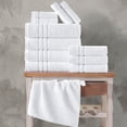 thumbnail image 4 of Toallas de baño Hawmam, lino blanco, paquete de 4 unidades, 70 x 140 cm, 100% algodón, 4 of 6