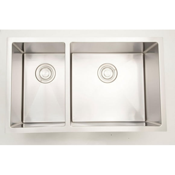 American Imaginations 30-in. W CSA Approved Stainless Steel Kitchen Sink With 2 Bowl And 18 Gauge AI-27513