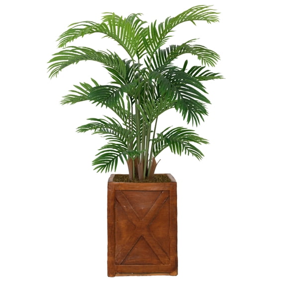Artificial Faux Real Touch 4.75 Feet Palm Tree With Planter