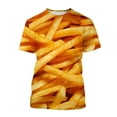 thumbnail image 2 of Camiseta para hombre, camiseta de moda con estampado 3D de papas fritas, camiseta de verano, ropa de manga corta, camiseta informal, ropa de calle, 2 of 5