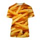 thumbnail image 2 of Camiseta para hombre, camiseta de moda con estampado 3D de papas fritas, camiseta de verano, ropa de manga corta, camiseta informal, ropa de calle, 2 of 5
