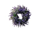 thumbnail image 2 of 13.7" Artificial Lavender Boxwood Wreath for Front Door - Handmade Faux Purple Greenery Wreath, Farmhouse Decor for Porch Wall Window Indoor Outdoor, 2 of 8