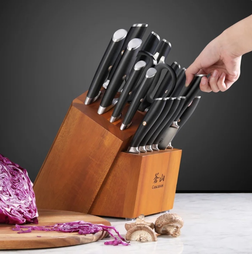 Cangshan L Series 17 Piece German Steel Forged Knife Set (Black)