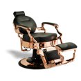 thumbnail image 2 of McKINLEY Vintage Barber Chair, Reclining Heavy Duty Barber Chair, Black Seat Rose Gold Frame, 2 of 4