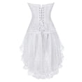 thumbnail image 3 of Grebrafan Renaissance Corsets Bustiers with Steampunk Skirt Women L White, 3 of 5