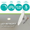 thumbnail image 2 of Simply Conserve 5 in. and 6 in. Retrofit 2700K Soft White Remodel Non-IC Rated Integrated LED Recessed Light Kit with White Trim, 2 of 7