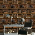 thumbnail image 5 of 3D Bookshelf Wallpaper Sticker, Vintage Pvc Wall Decal for Living Room And Bedroom Decor, Self-Adhesive Bookshelf Design for Home And Office, Easy to Apply And Reusable for Instant , 1X Wall Sticker, 5 of 7