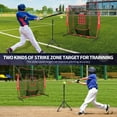 thumbnail image 6 of 7x7 ft Baseball & Softball Practice Net with Bow Frame for Batting, Hitting, Pitching, Portable Baseball Throwing Net with 2 Strike Zone Batting Tee, Carry Bag, Great for All Levels, 6 of 16