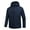 Blue, variant on Youthup Men's Solid Color Water-Resistant Hooded Jacket - Breathable All-Season Raincoat with Moisture Wicking for Outdoor Activities