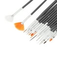 thumbnail image 4 of Unique Bargains 1 Set Universal Nail Painting Brushes for Home DIY Black, 4 of 6