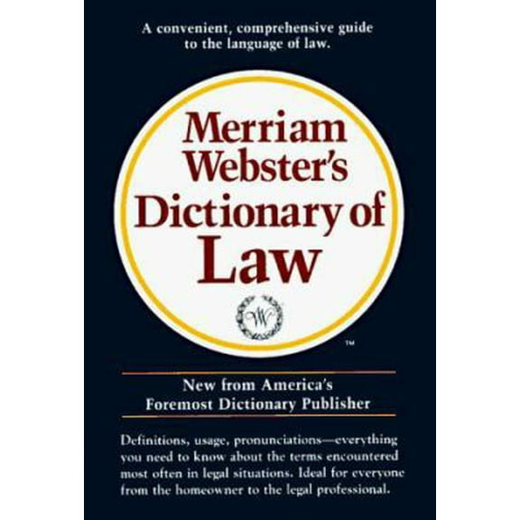 Pre-Owned Merriam-Webster's Dictionary of Law (Paperback) 0877796041 9780877796046