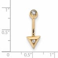thumbnail image 2 of Beautiful 14k Triangle CZ Belly Ring, 2 of 2
