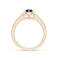 thumbnail image 2 of ANGARA Natural Blue Sapphire Halo Ring with Diamond Accents in 14K Rose Gold for Women (Size-5mm) | September Birthstone, Birthday, Anniversary, Jewelry Gift for Women | Natural Blue Sapphire Ring, 2 of 9