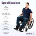 thumbnail image 6 of ProHeal Wheelchair with Flip Back Desk Arms, Elevating Leg Rests, 20" Seat - Seat Extension, Anti Tipper, 6 of 7