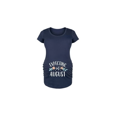 

Bloom Maternity - Expecting In August - Maternity Scoop Neck T-Shirt