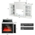 thumbnail image 2 of Gymax 70'' Fireplace TV Stand Media W/ 28.5'' 750W/1500W Electric Fireplace White, 2 of 10