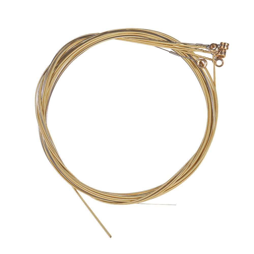 Acoustic Folk Guitar Strings Set Steel Core Copper Alloy Winding, 6pcs