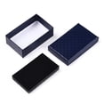 thumbnail image 4 of 24 pc Rhombus Textured Cardboard Jewelry boxes with Black Sponge for Jewelry Gift Packaging Rectangle Prussian Blue 8x5x2.7cm inside: 7.3×4.4cm., 4 of 4