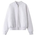 thumbnail image 3 of successthop 2 Piece Lounge Set Women Fleece Long Sleeve Crewneck Zip Sweatshirt and Sweatpant Solid Streetwear, 3 of 4