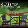 thumbnail image 3 of Four Seasons Courtyard Sunny Isles Tempered Glass Top Patio Dining Table, 3 of 7