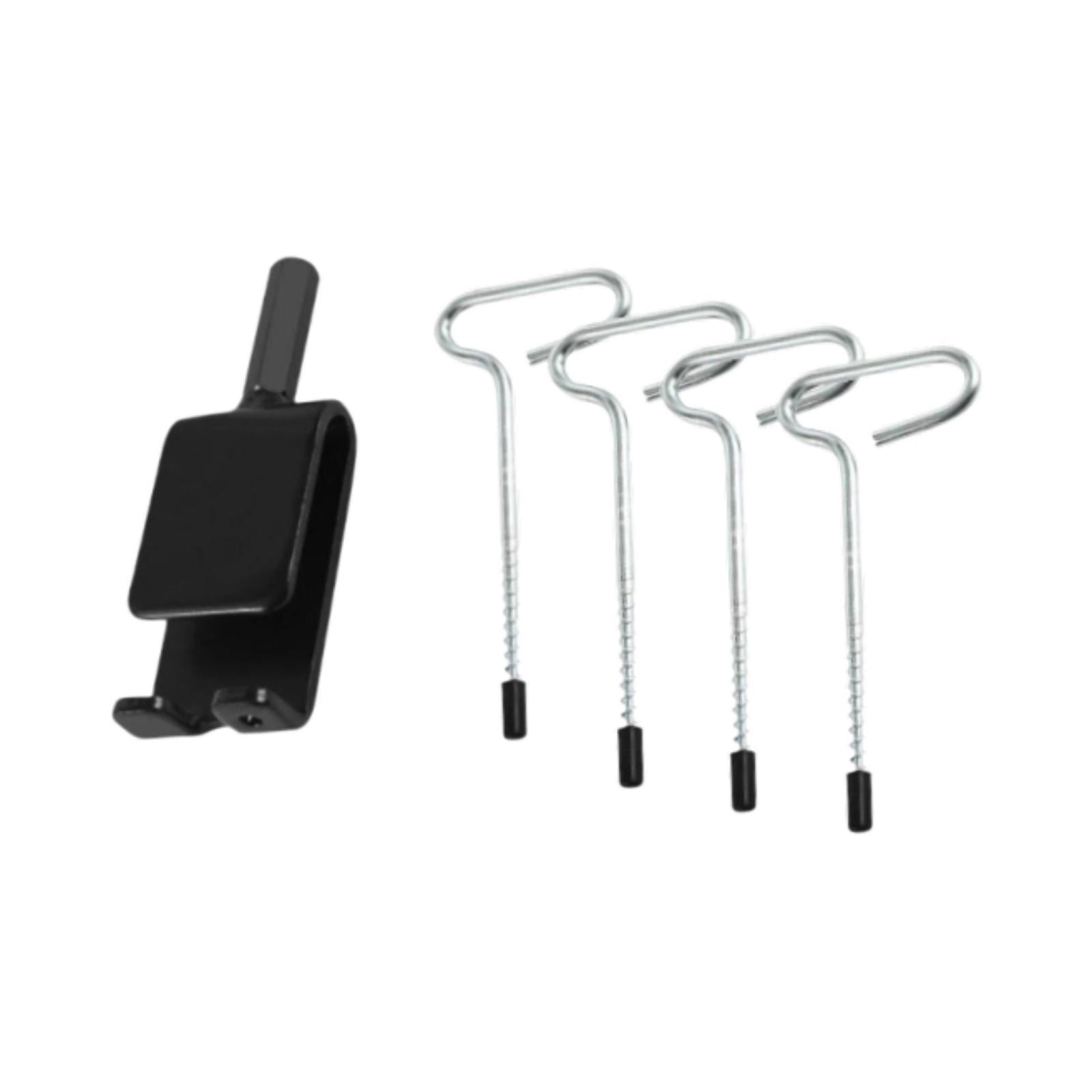 figatia Ice Anchor Tool Kit Ice Fishing Shelter Stakes with 4Pcs Threaded Pegs Heavy Duty Sturdy Fixing Tools for Ice Fishing Camping