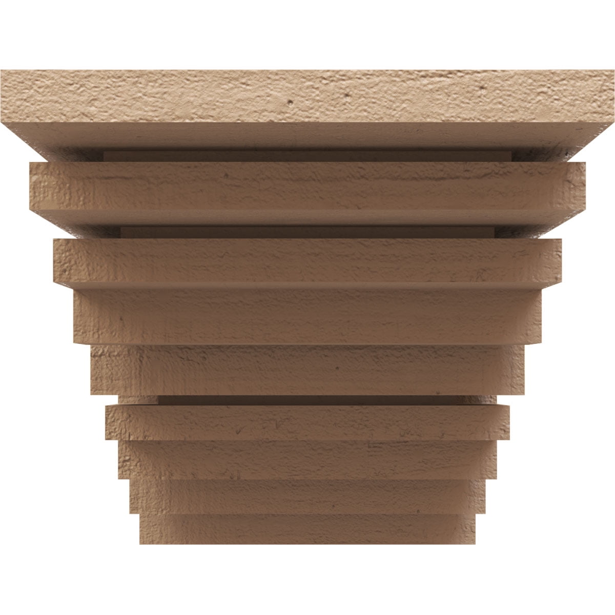 4"W x 8"D x 4"H Wide Landon Rough Cedar Woodgrain TimberThane Corbel, Primed Tan