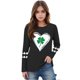 thumbnail image 3 of Blusas y camisas de manga larga con cuello redondo, moda del Día de San Patricio, blusa informal con estampado bonito de manga larga para niños y niñas., 3 of 5