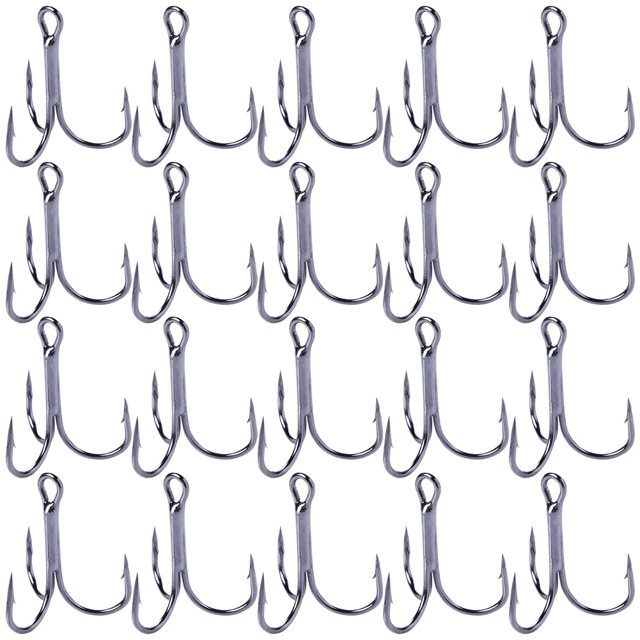 20 Piezas Pesca Ganchos Agudos Altos Accesorios Acero Carbono (6#)