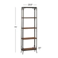 thumbnail image 3 of DecMode 24" x 71" Brown Wood 5-Tier Shelving Unit, 1-Piece, 3 of 8