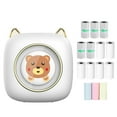thumbnail image 1 of Riwcyla Pocket Printer Portable Thermal Printer Wireless BT Connection 203DPI for Picture Label DIY Handcraft List Meno Notes Journal Receipt Paper Instant Sticker with 6 Roll Thermal Paper + 5 Adh, 1 of 6