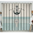 thumbnail image 1 of EREHome Vintage With Anchor Blackout Window Curtain Drapery Panels 52x84 Inch Two piece, 1 of 1