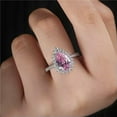 thumbnail image 5 of HOOUN Fashion Women 925 Silver Ring Cubic Zircon Wedding Jewelry Gifts Sz 6-10-#4-7, 5 of 5